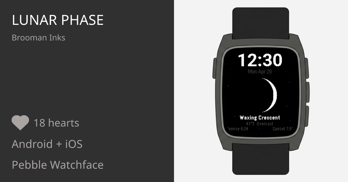 Lunar Phase - Pebble Appstore