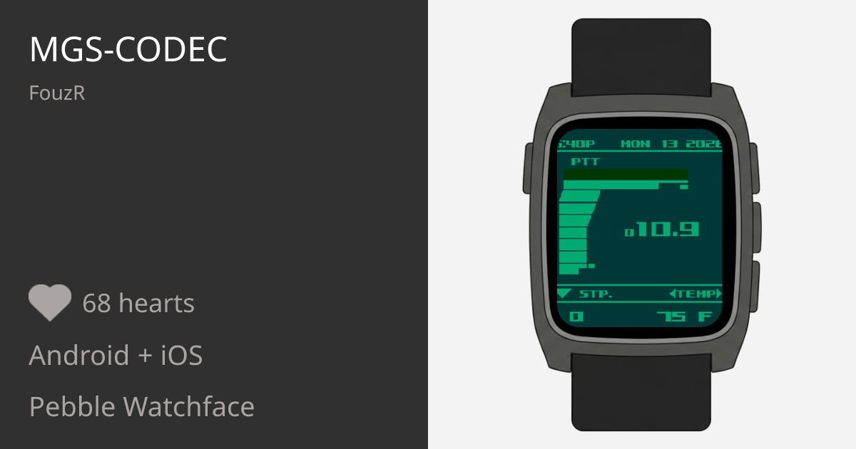 Codec Mgs Icon mgs-codec - Pebble Appstore