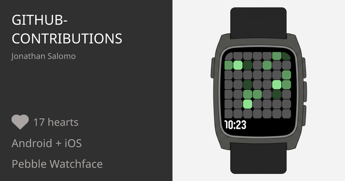 github-contributions - Pebble Appstore