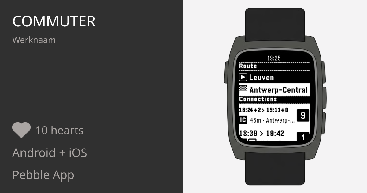 Commuter - Pebble Appstore