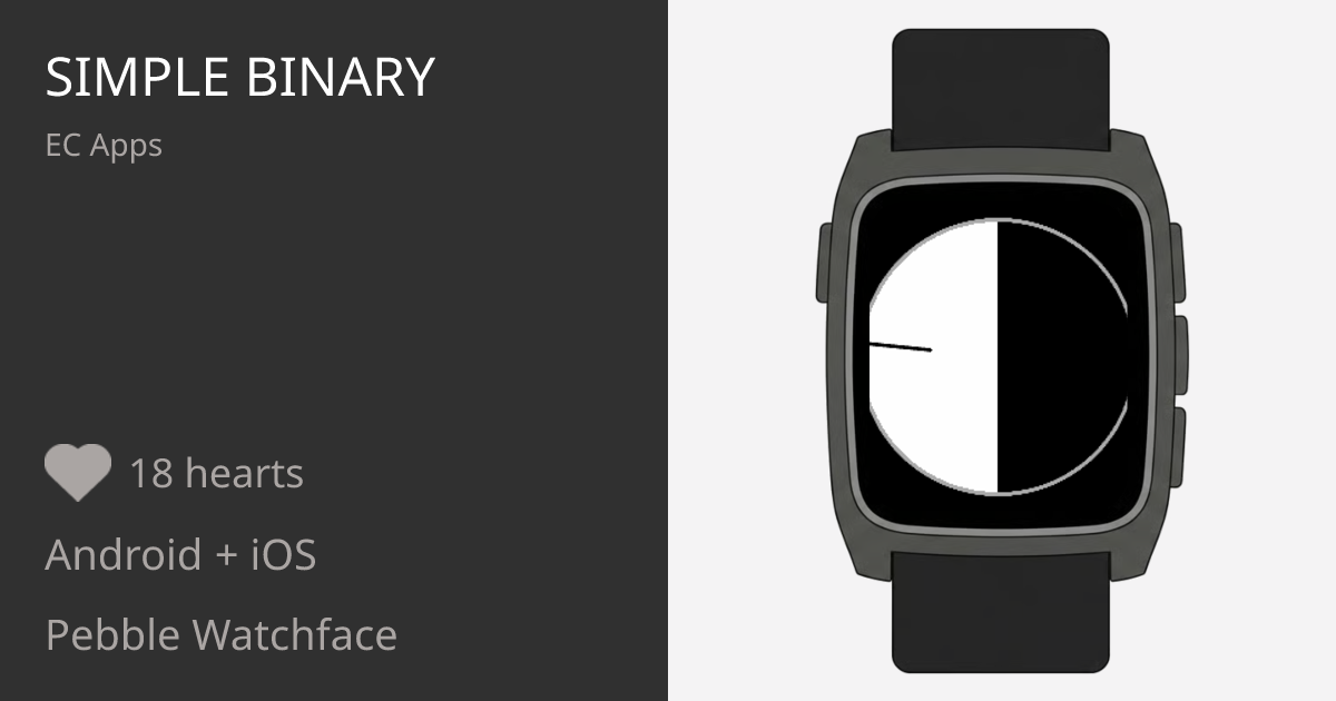 Simple Binary - Pebble Appstore