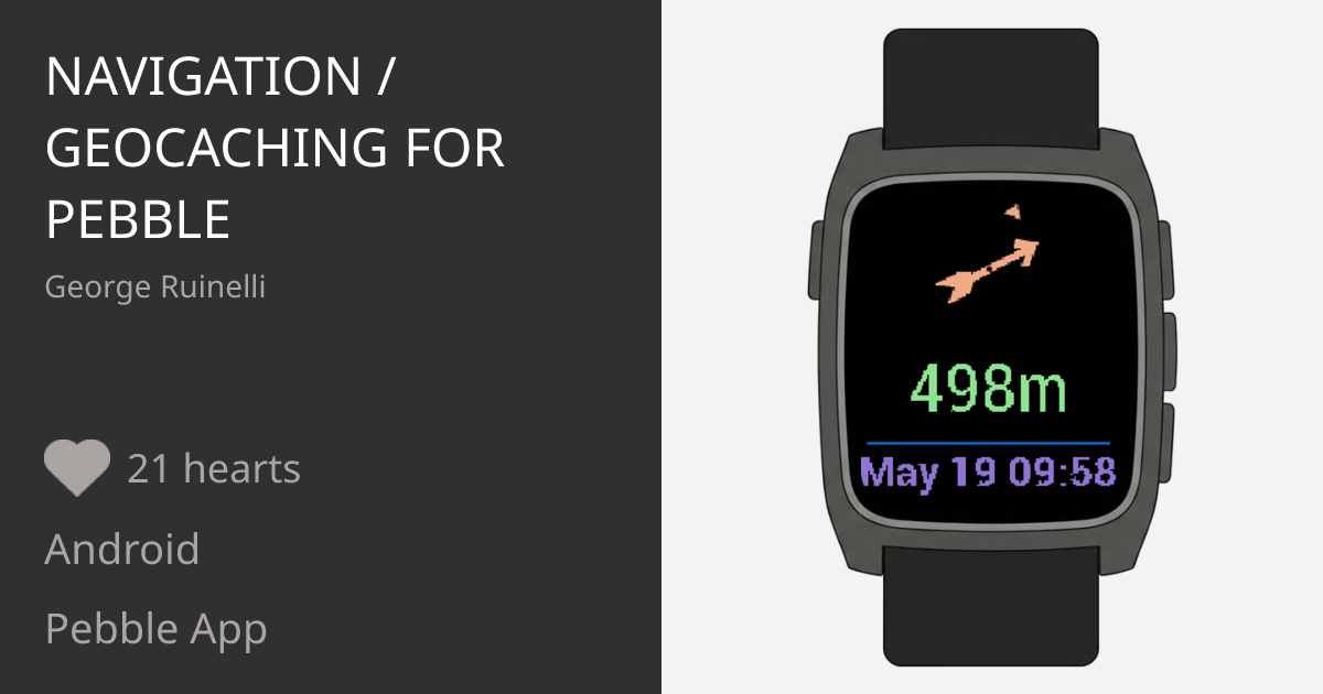 Navigation / Geocaching for Pebble - Pebble Appstore