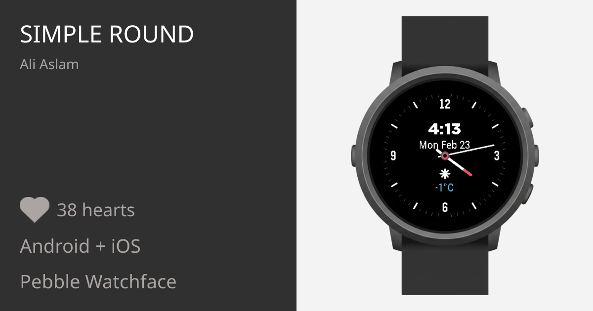 Simple Round - Pebble Appstore
