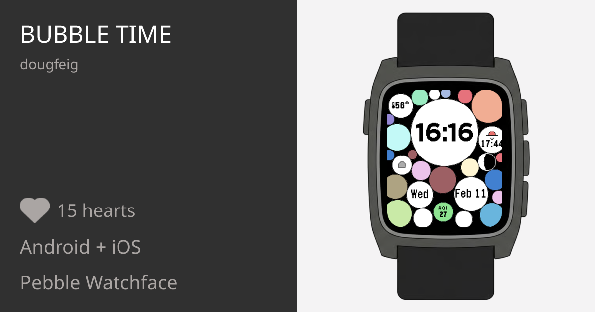 Bubble Time - Pebble Appstore