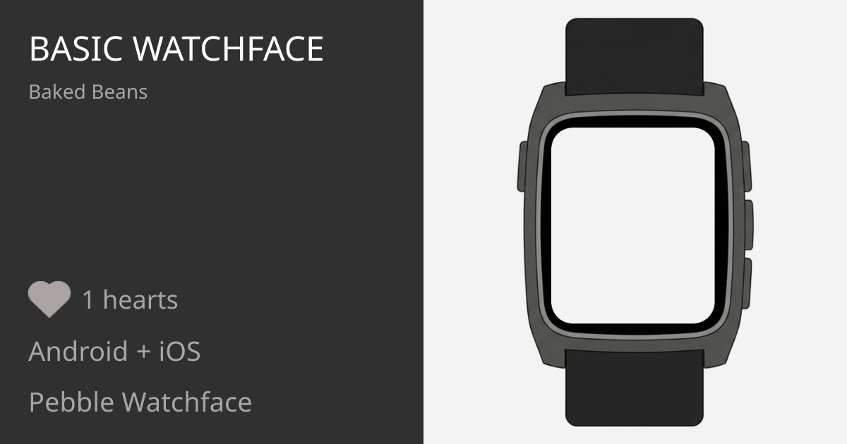 Basic watchface - Pebble Appstore