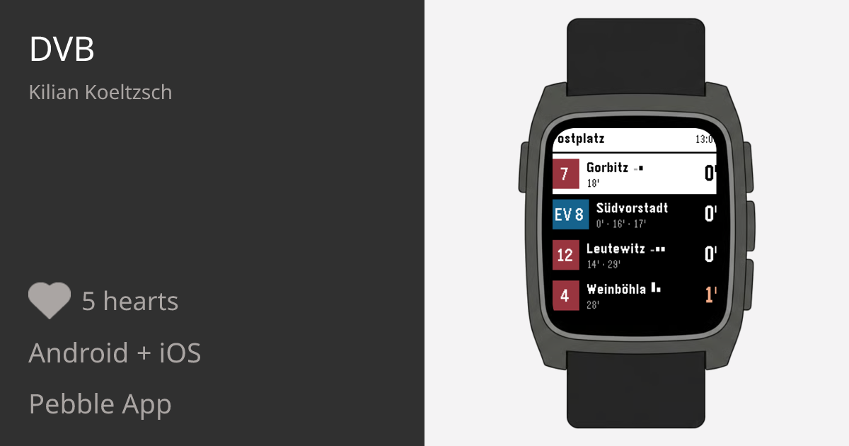 DVB - Pebble Appstore